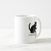 Funny 6 7 Meme Cat Knocking Off 67  Kaffeetasse (VorderseiteRechts)