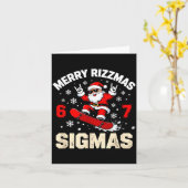 Funny 6-7 Meme Christmas Nice Naughty 67 Slang Tre Karte (Gelbe Blume)