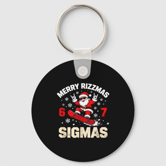 Funny 6-7 Meme Christmas Nice Naughty 67 Slang Tre Schlüsselanhänger (Vorderseite)