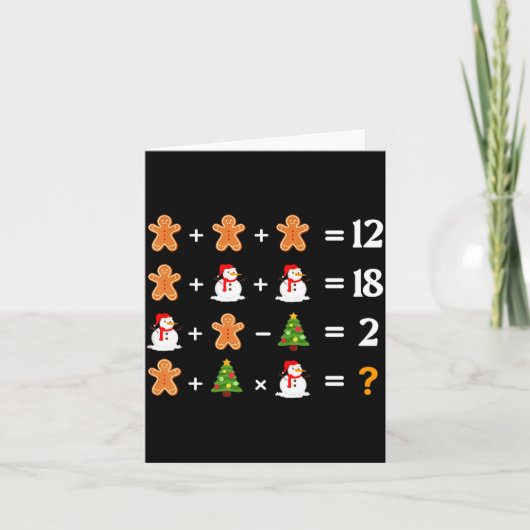 Funny 6 7 Meme Christmas Order Of Operations Math Karte (Vorderseite)