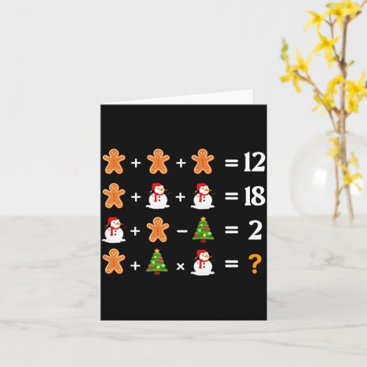 Funny 6 7 Meme Christmas Order Of Operations Math Karte (Gelbe Blume)