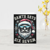 Funny 6-7 Meme Christmas Santa Six Seven 67 Xmas B Karte (Gelbe Blume)