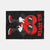 Funny 6 7 Meme Heart Gen Alpha Six Seven 67 Valent Fleecedecke (Vorderseite (Horizontal))
