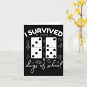 Funny 6 7 Meme I Survived 67 Days Of School Domino Karte (Gelbe Blume)