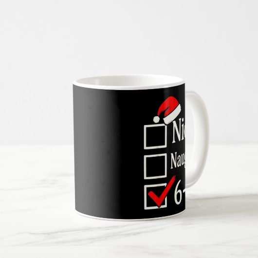 Funny 6-7 Meme Nice Naughty 67 Christmas Brain Rot Kaffeetasse (VorderseiteRechts)