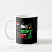 Funny 6-7 Meme Nice Naughty 67 Christmas Brain Rot Kaffeetasse (Links)