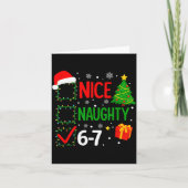 Funny 6-7 Meme Nice Naughty 67 Christmas Brain Rot Karte (Vorderseite)