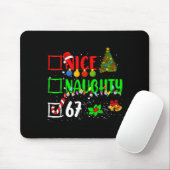 Funny 6-7 Meme Nice Naughty 67 Christmas Brain Rot Mousepad (Mit Mouse)