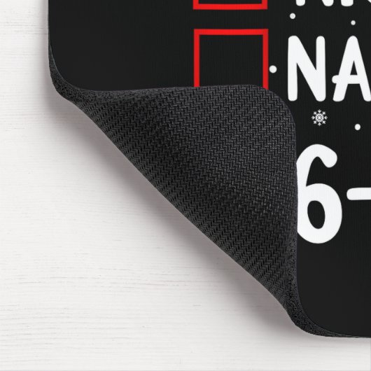 Funny 6-7 Meme Nice Naughty 67 Christmas Brain Rot Mousepad (Ecke)
