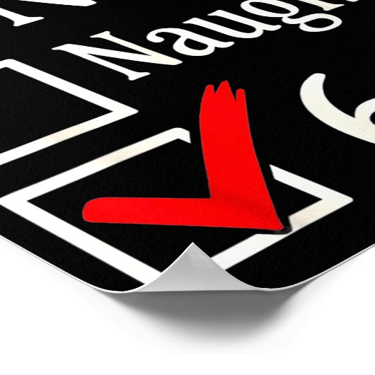 Funny 6-7 Meme Nice Naughty 67 Christmas Brain Rot Poster (Ecke)