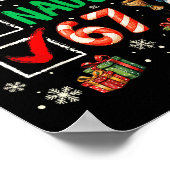 Funny 6-7 Meme Nice Naughty 67 Christmas Brain Rot Poster (Ecke)