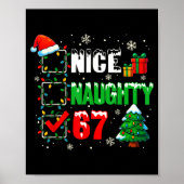 Funny 6-7 Meme Nice Naughty 67 Christmas Brain Rot Poster (Vorne)