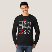 Funny 6-7 Meme Nice Naughty 67 Christmas Brain Rot T-Shirt (Vorne ganz)