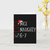 Funny 6-7 Meme Nice Naughty 67 Christmas Six Seven Karte (Gelbe Blume)