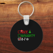 Funny 6-7 Meme Nice Naughty Christmas Brain Rot Gr Schlüsselanhänger (Vorderseite)