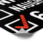 Funny 6-7 Meme Nice Naughty Christmas, Six Seven C Poster (Ecke)