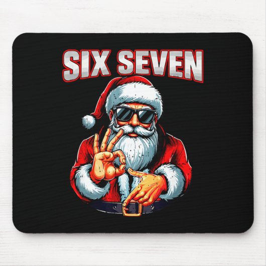 Funny 6 7 Meme Santa Christmas Men And Boys  Mousepad (Vorne)