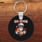 Funny 6 7 Meme Santa Christmas Men And Boys Schlüsselanhänger (Vorderseite)