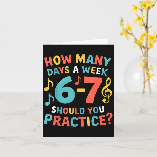 Funny 6 7 Meme Six Seven For Music Teacher Karte (Gelbe Blume)