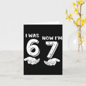 Funny 6 7 Meme, Was 6 Now I'm 7, 7 Year Old Birthd Karte (Gelbe Blume)