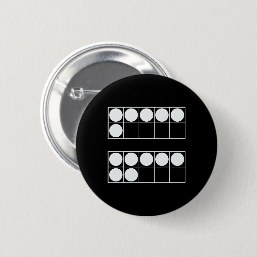 Funny 6 7 Number Math Teachers Students Six Seven  Button (Vorne & Hinten)