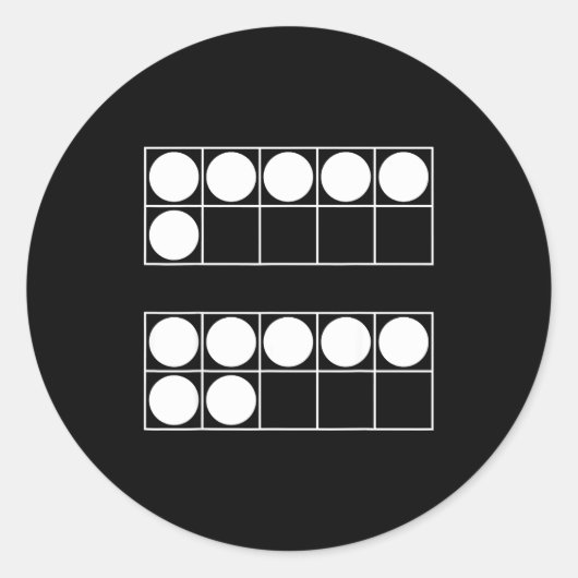 Funny 6 7 Number Teachers Students Six Seven Meme Runder Aufkleber (Vorderseite)