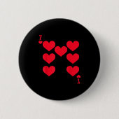 Funny 6 7 Of Hearts Matching 67 Meme Couple Valent Button (Vorderseite)