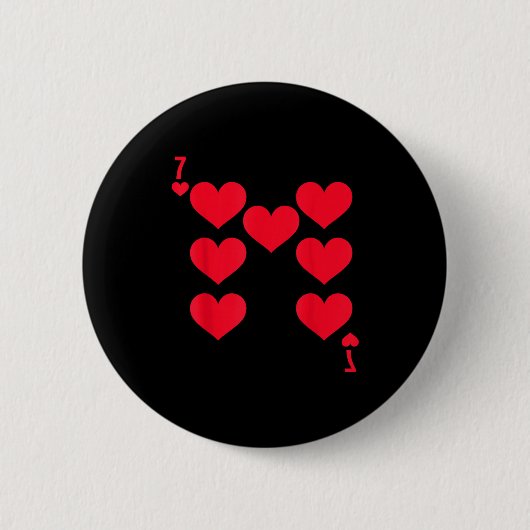 Funny 6 7 Of Hearts Matching 67 Meme Couple Valent Button (Vorderseite)