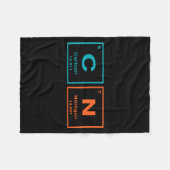 Funny 6 7 Periodic Table Carbon Nitrogen Humor Fleecedecke (Vorderseite (Horizontal))