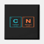 Funny 6 7 Periodic Table Carbon Nitrogen Humor  Magnet (Vorne)