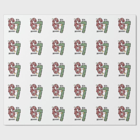 Funny 6 7  Santa Squad Sixty Seven Christmas Geschenkpapier (Flach)
