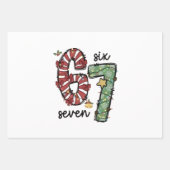 Funny 6 7  Santa Squad Sixty Seven Christmas Geschenkpapier Set (Vorderseite 3)