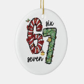 Funny 6 7 Santa Squad Sixty Seven Christmas Keramik Ornament (Rechts)