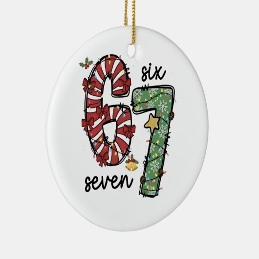 Funny 6 7  Santa Squad Sixty Seven Christmas Keramik Ornament (Rechts)