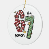 Funny 6 7 Santa Squad Sixty Seven Christmas Keramik Ornament (Links)
