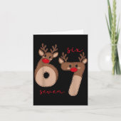Funny 6 7 Six Seven Meme Christmas Reindeer Gen Al Karte (Vorderseite)