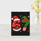 Funny 6 7 Six Seven Meme Christmas Santa Elf Coupl Karte (Gelbe Blume)