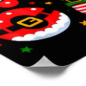 Funny 6 7 Six Seven Meme Christmas Santa Elf Coupl Poster (Ecke)