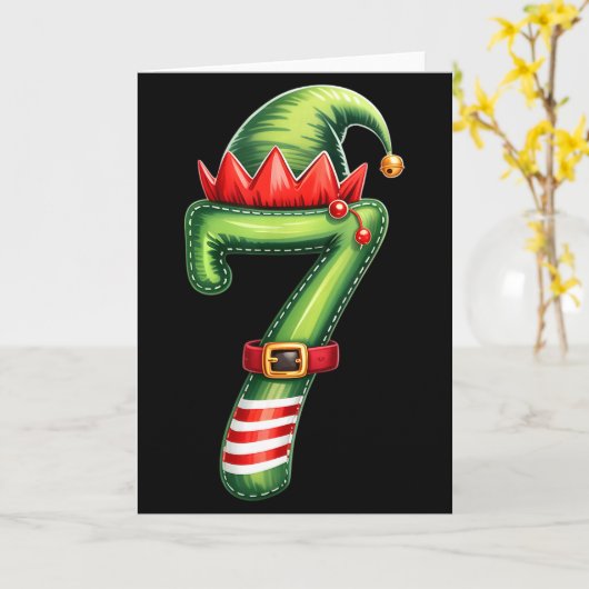 Funny 6 7 Six Seven Meme Couple Matching Christmas Karte (Gelbe Blume)