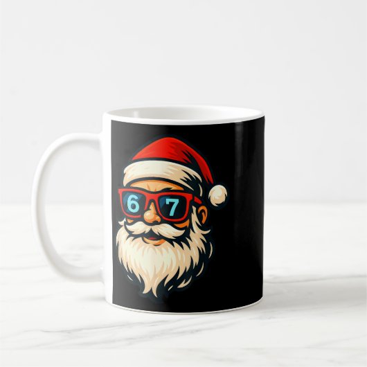 Funny 6 7 Six Seven Meme Santa Face Christmas Men Kaffeetasse (Links)