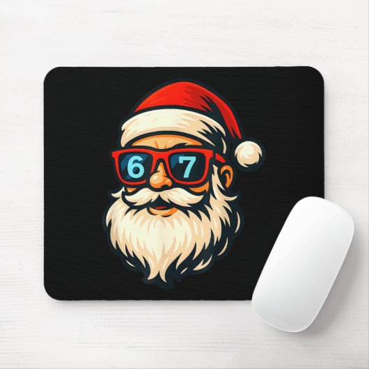 Funny 6 7 Six Seven Meme Santa Face Christmas Men Mousepad (Mit Mouse)