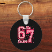 Funny 6 7 Six Seven Meme Saying Valentine Couple M Schlüsselanhänger (Vorderseite)