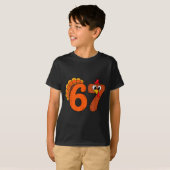 Funny 6 7 Six Seven Meme Thanksgiving Turkey Holid T-Shirt (Vorne ganz)