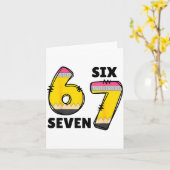 Funny 6 7 Six Seven Pencil Teacher Middle High Sch Karte (Gelbe Blume)