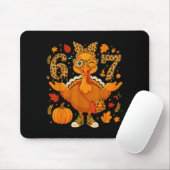 Funny 6 7 Thanksgiving Leopard Bow Turkey Six Seve Mousepad (Mit Mouse)