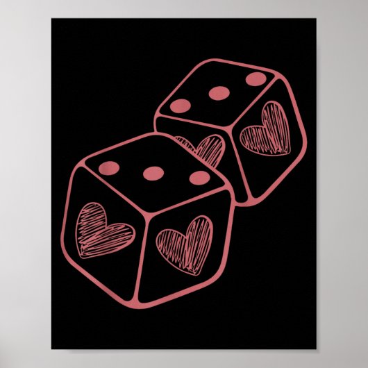 Funny 6 7 Valentine Couples Matching Love Heart Pl Poster (Vorne)