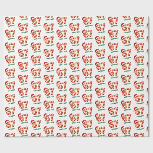 Funny 6 7 Wrapping Paper, Santa Says 6 7 Christmas Geschenkpapier (Flach)