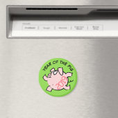 Funny 6 Cartoon Illustration Pig Jahr 2019 Magnet (In Situ (Geschirrspüler))