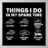 Funny 6 Dinge, die ich in meiner Freizeit Bücher m Poster (Vorne)