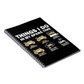 Funny 6 Dinge, die ich in meiner Freizeit Motorrad Notizblock (Rechte Seite)